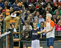 Ballboy caught between!